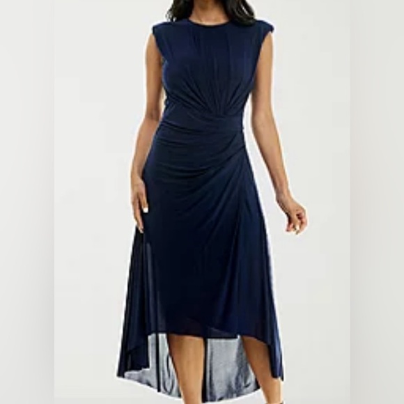 navy blue dress white polka dots Navy polka dot dress MEDIUM main image 1
